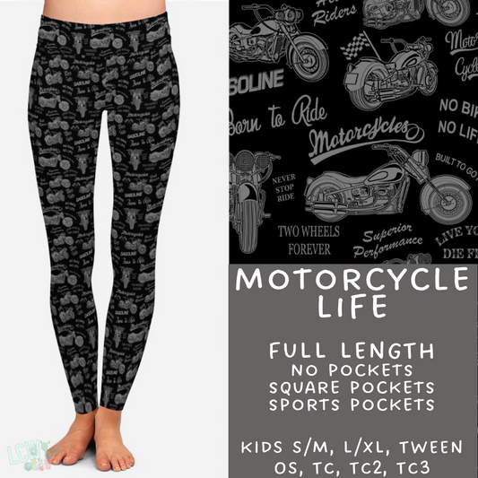 Batch #114 - Guys Collection - Closes 5/10 - ETA mid/late June - Motorcycle Life Leggings