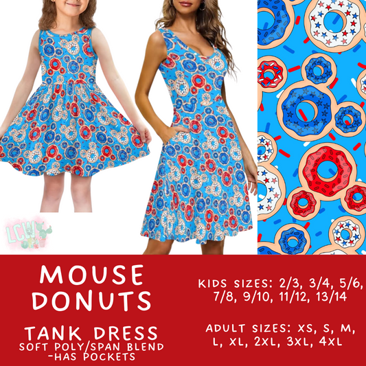 Batch #338 - Magical 4th of July - Closes 5/7 - ETA mid June - Mouse Donuts Women's & Girl's Tank Dress
