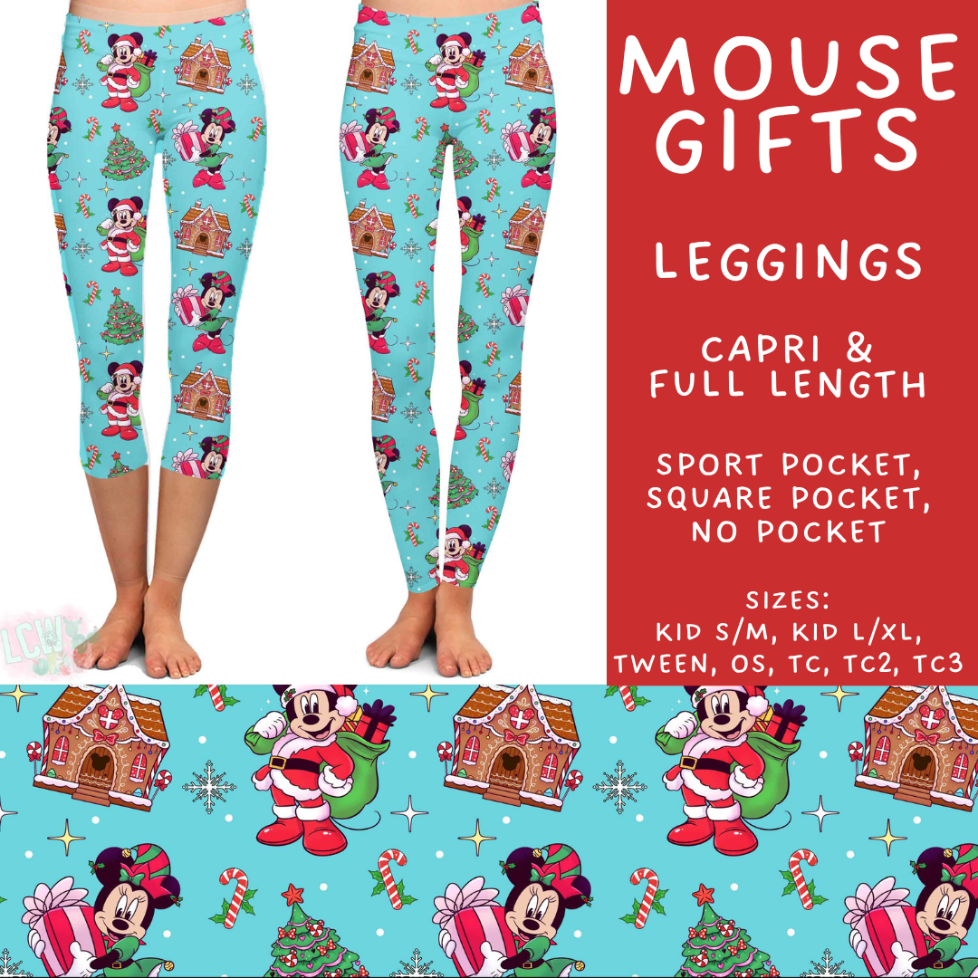 Batch #558 - Magical Character Christmas - Closes 7/20 - ETA mid/late Sept - Mouse Gifts Full and Capri Length Leggings