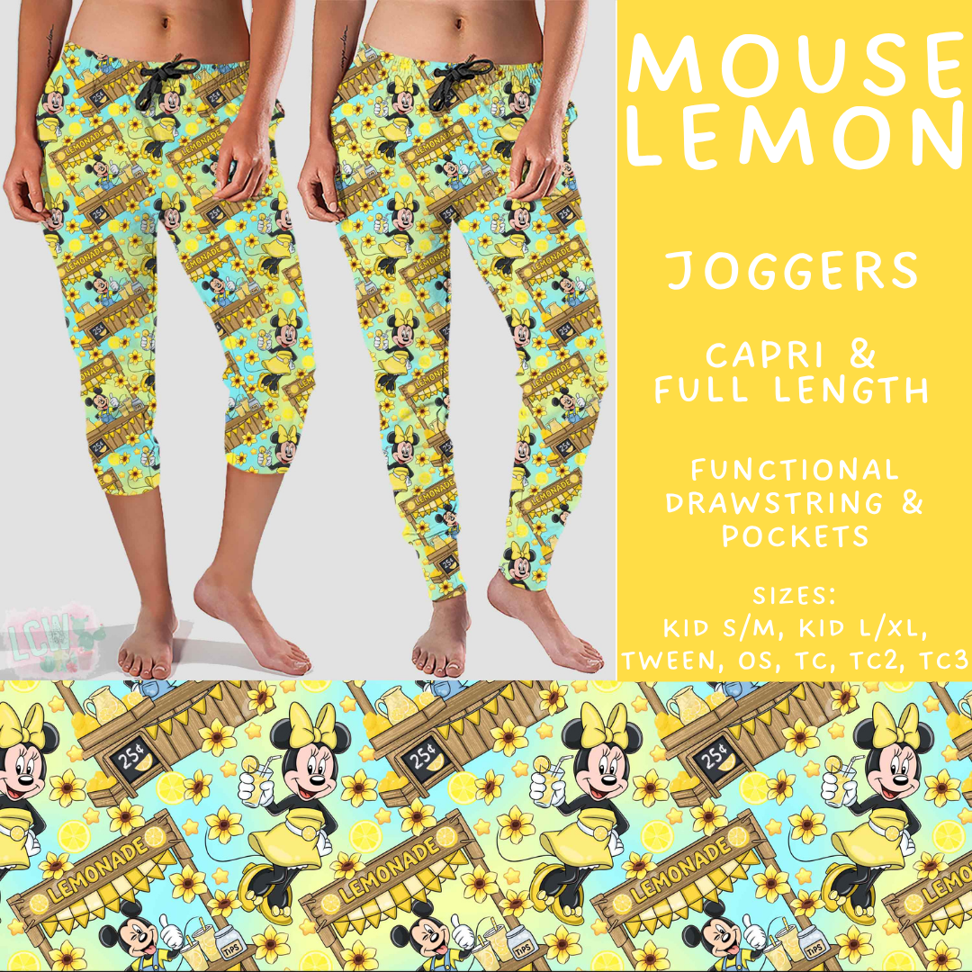 Batch #552 - Magical Faves 22 - Closes 7/6 - ETA early Sept - Mouse Lemon Full and Capri Length Joggers