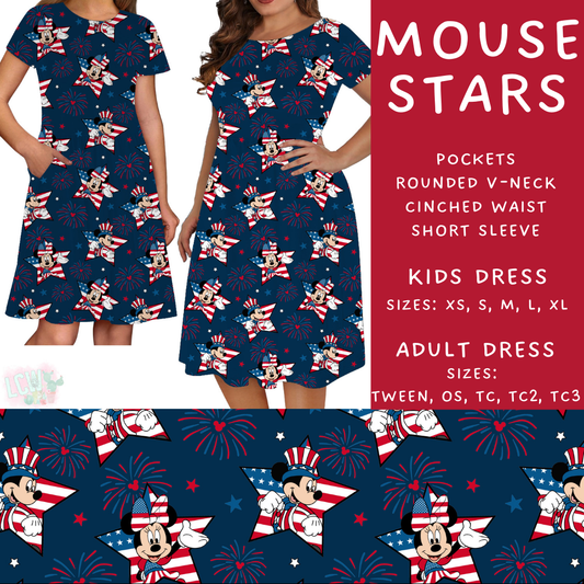 Batch #338 - Magical 4th of July - Closes 5/7 - ETA mid June - Mouse Stars Adult & Kids Dresses