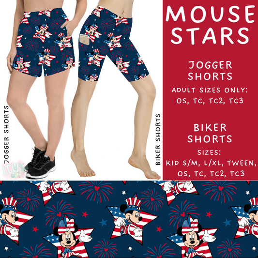 Batch #338 - Magical 4th of July - Closes 5/7 - ETA mid June - Mouse Stars Biker & Jogger Shorts