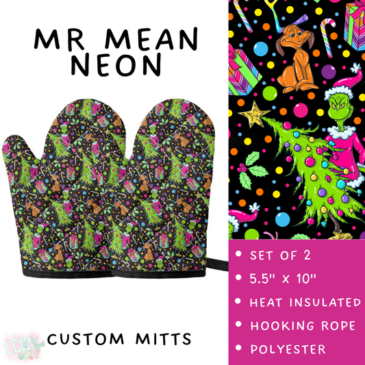 Batch #416 - Baking Spirits Bright 2 - Closes 9/19 - ETA early Nov - Mr Mean Neon Oven Mitts