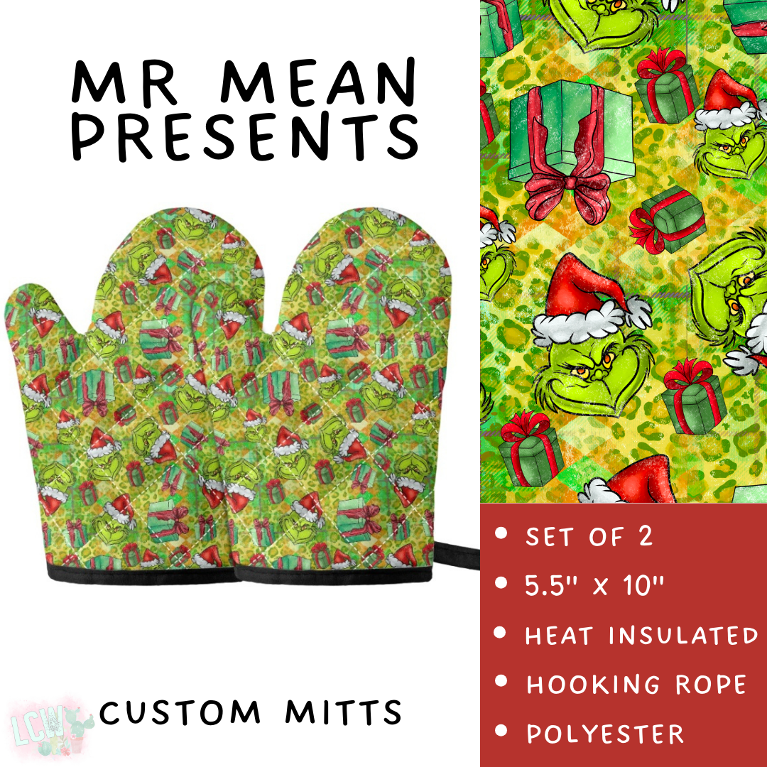 Batch #416 - Baking Spirits Bright 2 - Closes 9/19 - ETA early Nov - Mr Mean Presents Oven Mitts