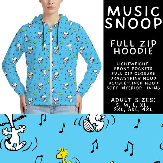 Batch #561 - June Request Run - Closes 7/27 - ETA late Sept - Music Snoop Full Zip Hoodie
