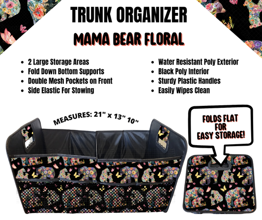 Mama Bear Floral Trunk Organizer