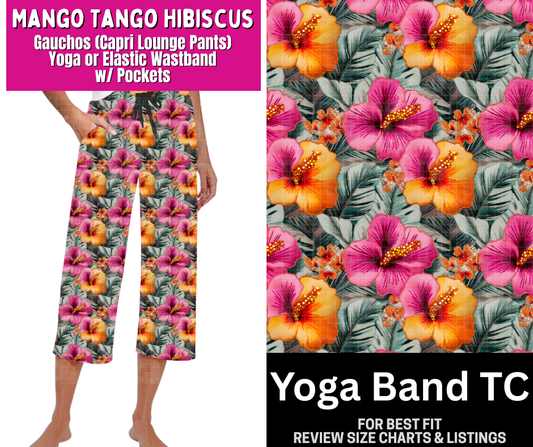 Mango Tango Hibiscus Capri Gauchos
