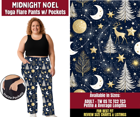 Preorder! Closes 8/24. ETA Nov. Midnight Noel Yoga Flare Pants