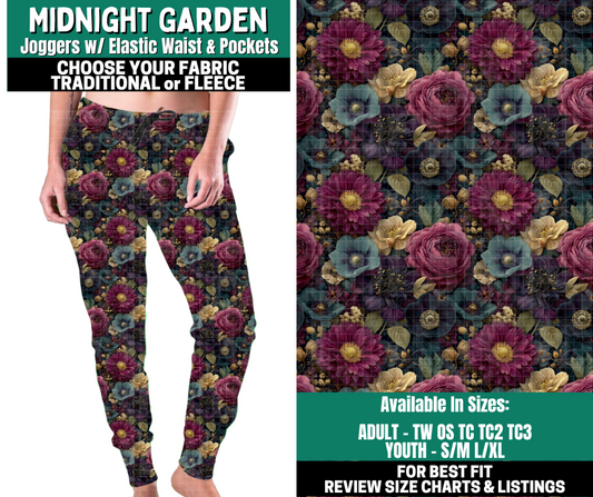 Preorder! Closes 10/27. ETA Jan. Midnight Garden Joggers Choose Fleece or Traditional