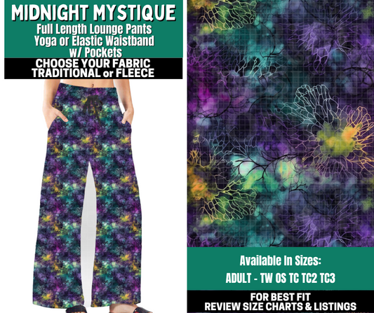 Preorder! Closes 10/27. ETA Jan. Midnight Mystique Lounge Pants Choose Fleece or Traditional