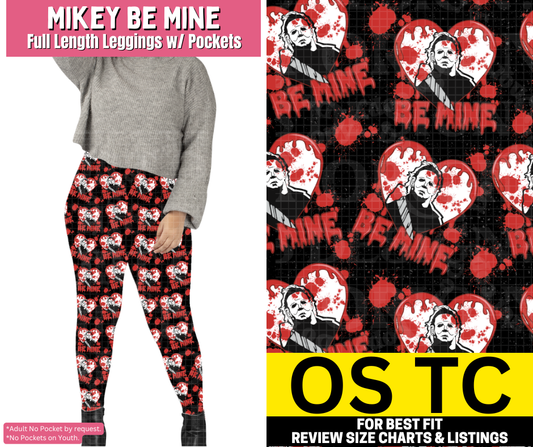 Mikey Be Mine Full Length Leggings w/ Pockets - Alonna's Legging Land