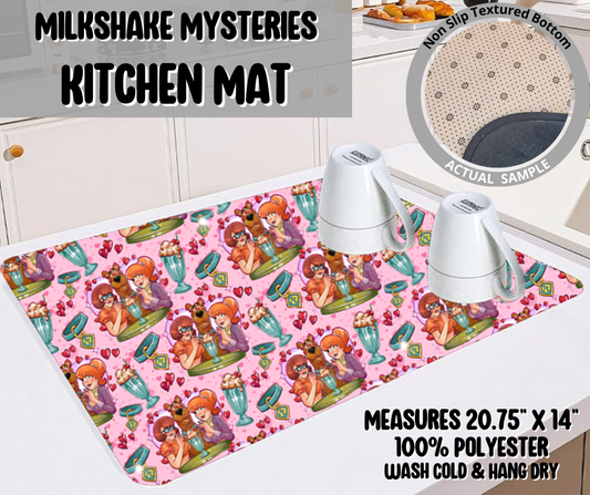 Preorder! Closes 5/22. ETA August. Milkshake Mysteries Kitchen Mat