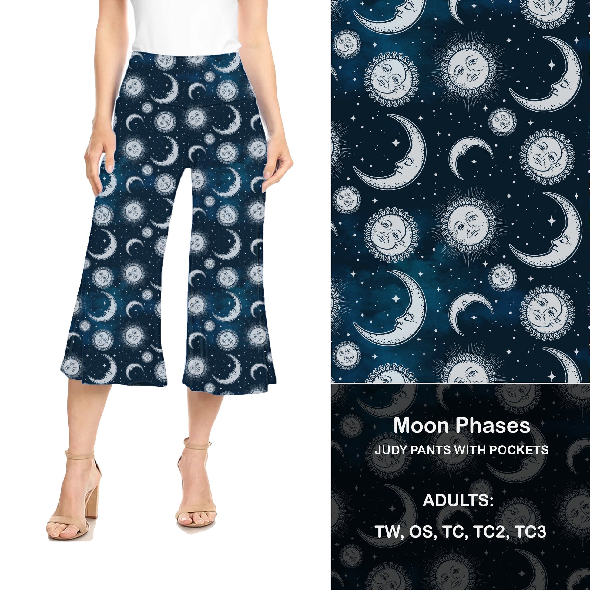Moon Phases Judy Hybrid Pants with Pockets - Alonna's Legging Land