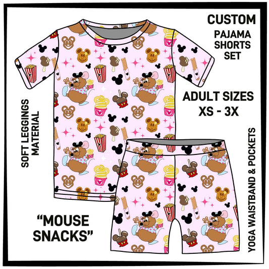 PS1S - Mouse Snacks Pajamas Top & Shorts Set - Preorder Closing 7/1 ETA: Late Aug