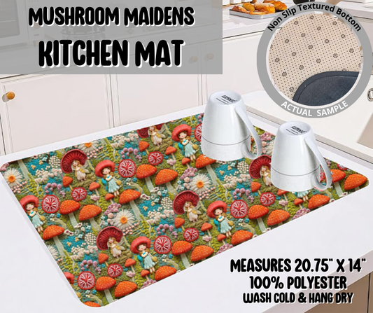 Preorder! Closes 5/22. ETA August. Mushroom Maidens Kitchen Mat