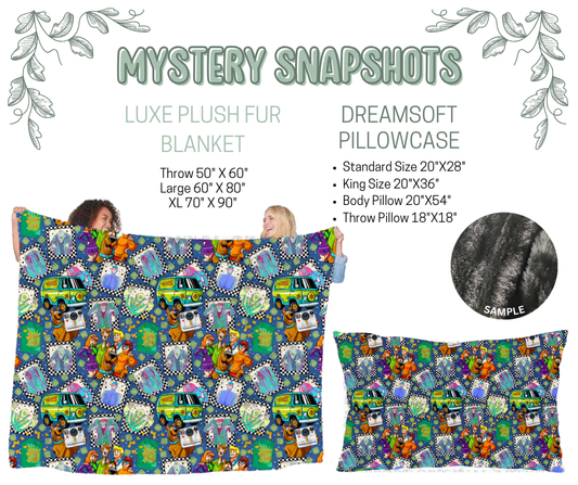 Preorder! Closes 10/9. ETA Dec. Mystery Snapshots Luxe Plush Fur Blanket and/or DreamSoft Pillowcase