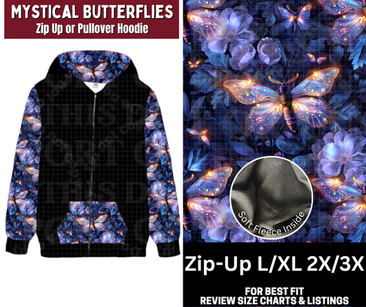 Mystical Butterflies Zip-Up Hoodie