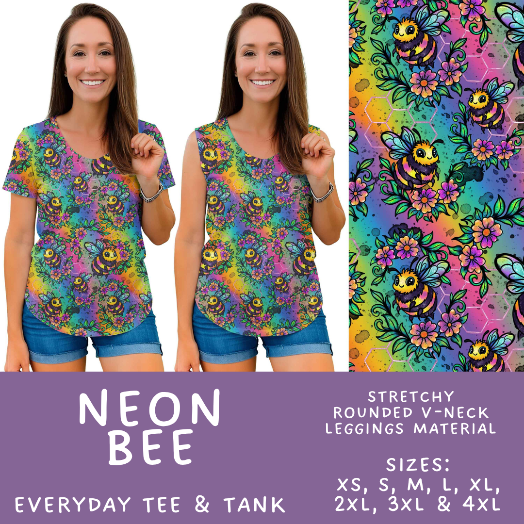 Batch #562 - Fun Run 25 - Closes 7/29 - ETA late Sept - Neon Bee Everyday Tank & Tee