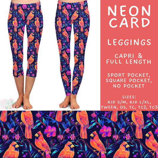 Batch #508 - February Request Run - Closes 3/25 - ETA late May - Neon Card Full and Capri Length Leggings