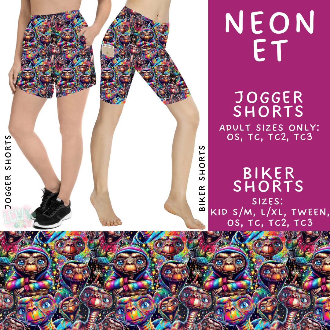 Batch #548 - May Request Run - Closes 6/26 - ETA late August - Neon ET Biker & Jogger Shorts