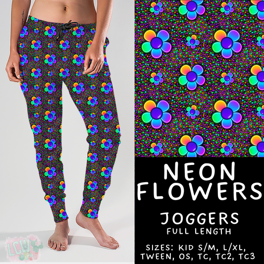 Batch #408 - Fun Run 14 - Closes 9/5 - ETA mid/late October - Neon Flowers Joggers