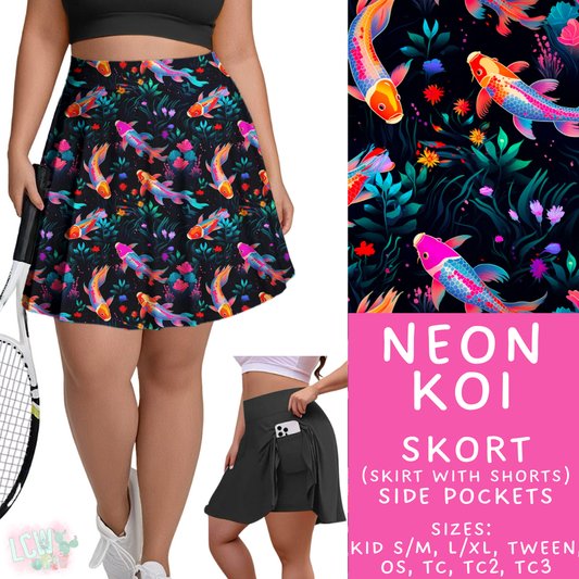 Batch #421 - Fun Run 15 - Closes 9/29 - ETA mid/late Nov - Neon Koi Skort