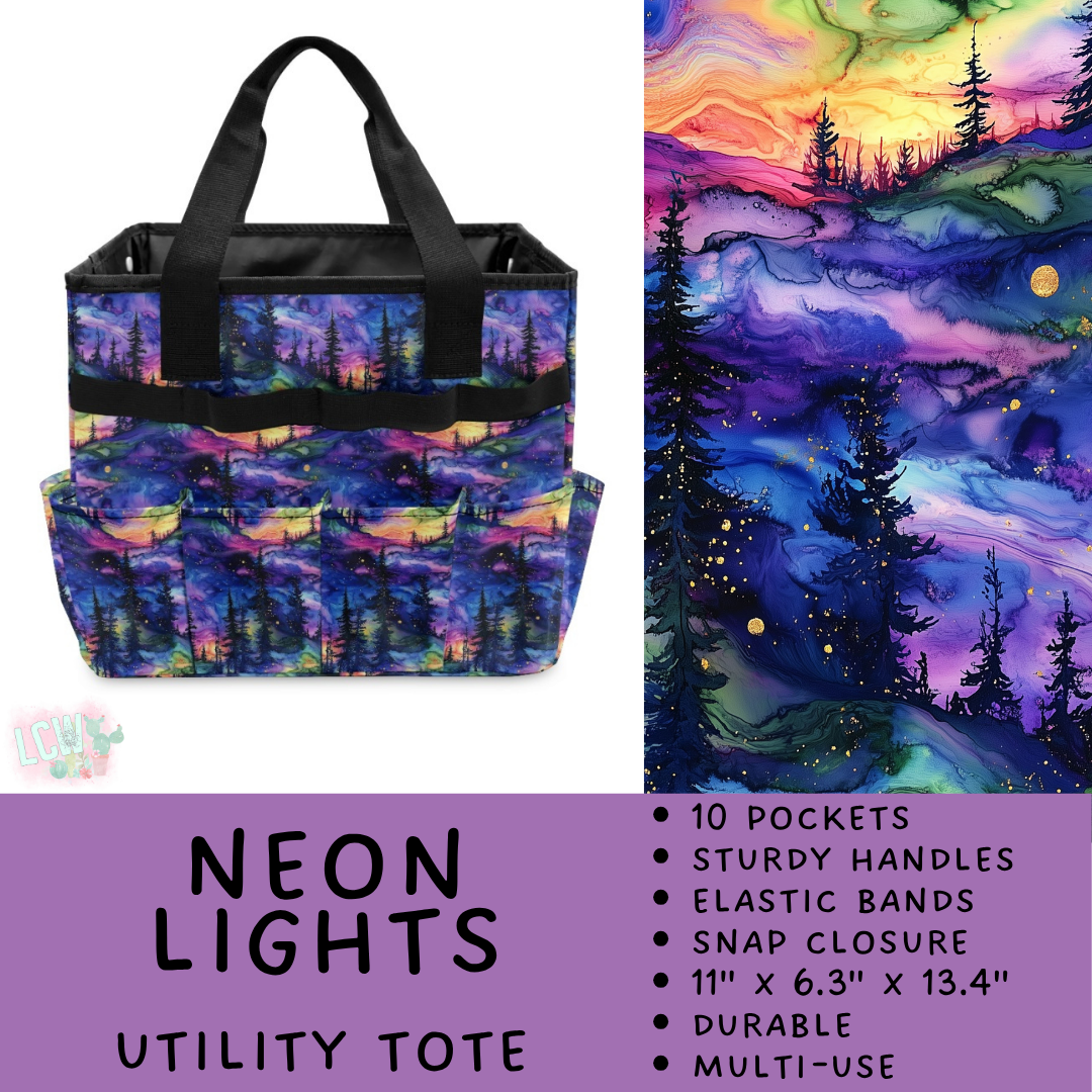 Batch #549 - Utility Tote 2 - Closes 6/29 - ETA late August - Neon Lights Utility Tote