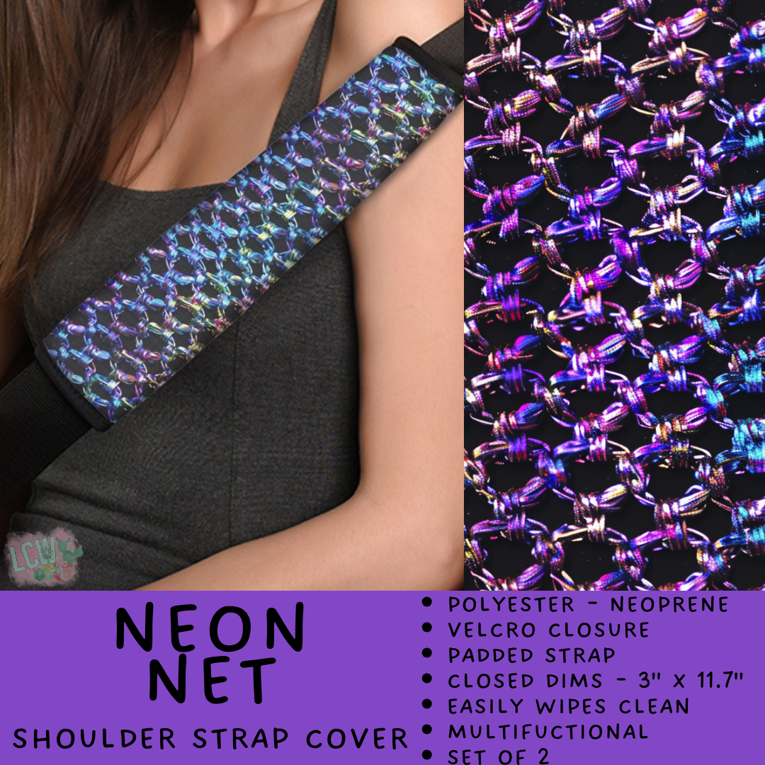 Batch #423 - Car Accessories - Closes 10/2 - ETA mid/late Nov - Neon Net Shoulder Strap Pads