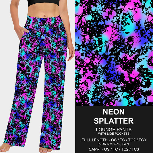 B147 - Preorder Neon Splatter Lounge Pants (Closes 4/28. ETA: early July)