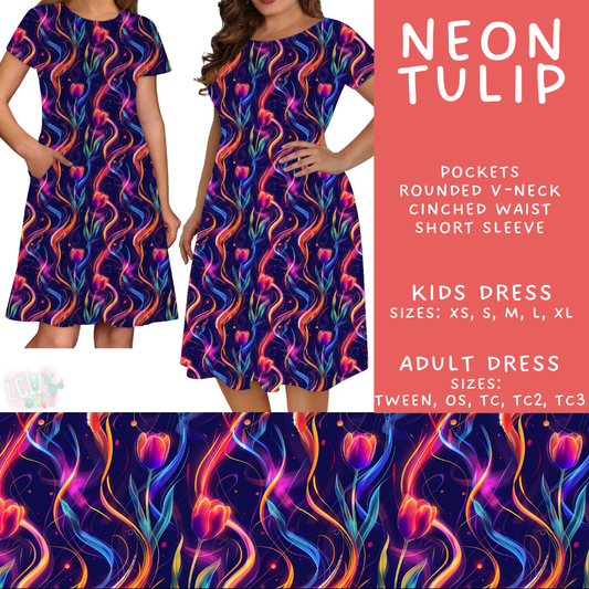 Batch #508 - February Request Run - Closes 3/25 - ETA late May - Neon Tulip Adult & Kids Dresses