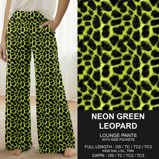 B298 - Preorder Neon Green Leopard Lounge Pants (Closes 7/05. ETA: early Sept.)