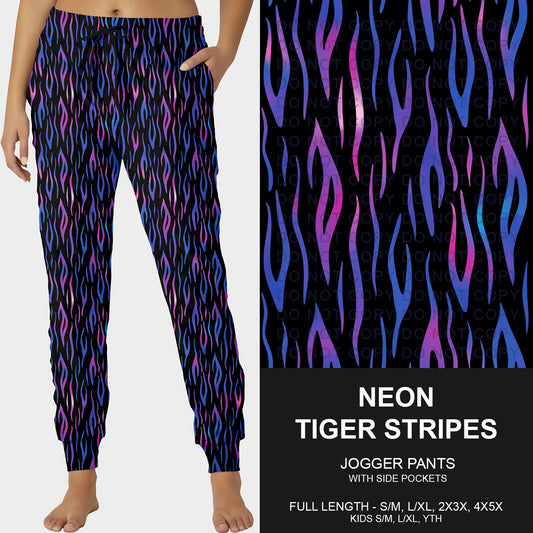 B258 - Preorder Neon Tiger Stripes Joggers (Closes 11/02. ETA mid Jan.)