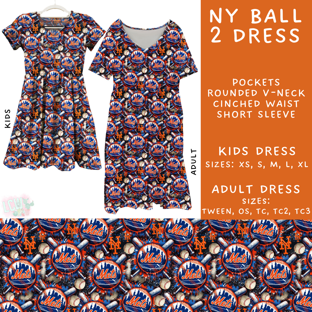 Batch #498 - Strike Out 3 - Closes 3/2 - ETA early May - NY Ball 2 Adult & Kids Dresses - Alonna's Legging Land