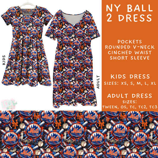 Batch #498 - Strike Out 3 - Closes 3/2 - ETA early May - NY Ball 2 Adult & Kids Dresses - Alonna's Legging Land