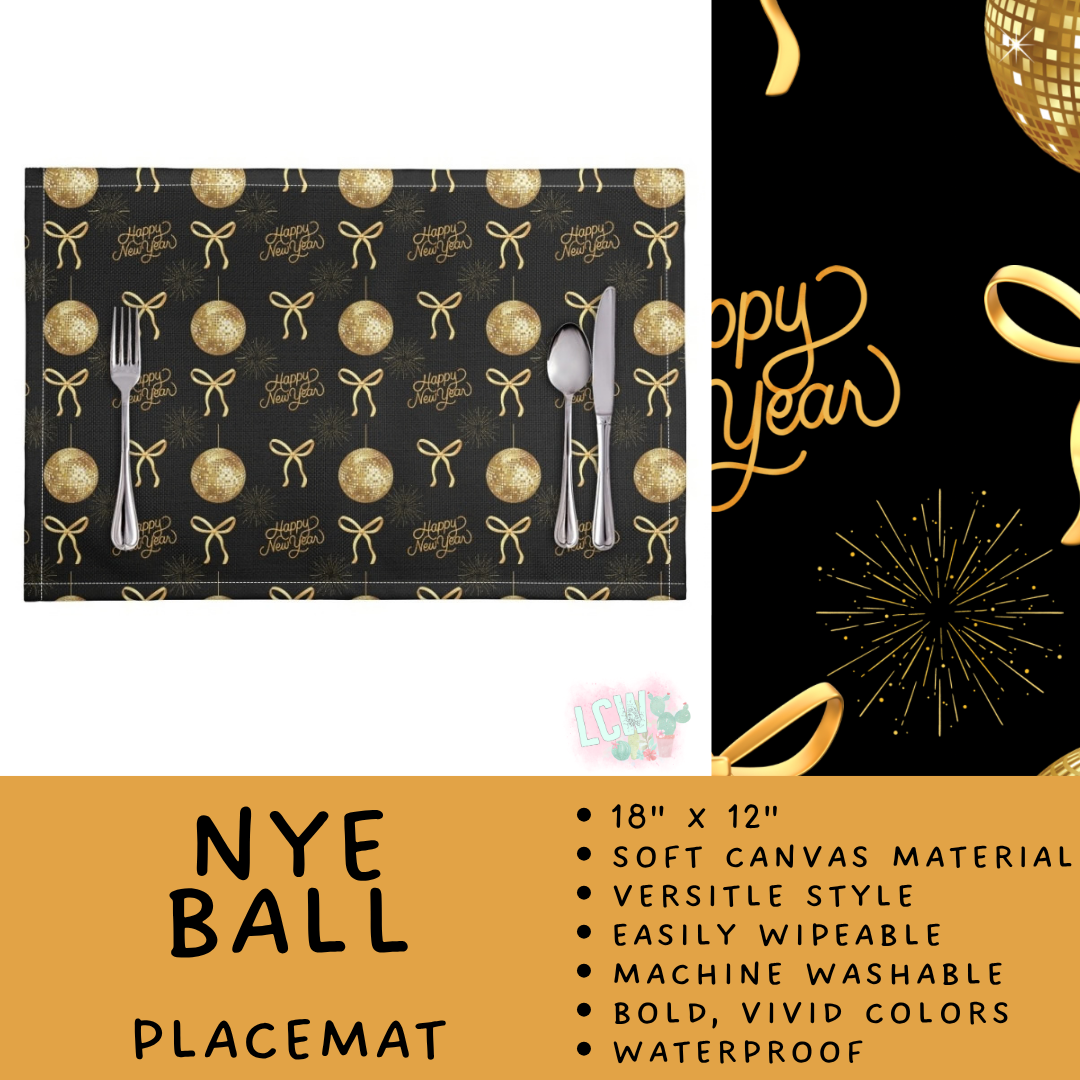 Batch #602 - Table Runners & Placemats - Closes 10/23 - ETA mid Dec - NYE Ball Placemat