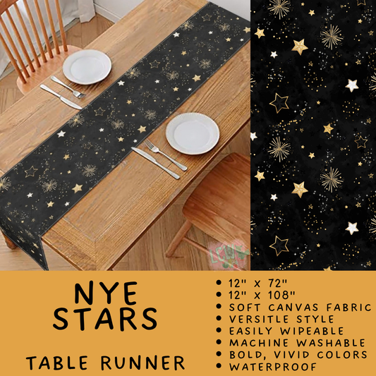 Batch #602 - Table Runners & Placemats - Closes 10/23 - ETA mid Dec - NYE Stars Table Runner
