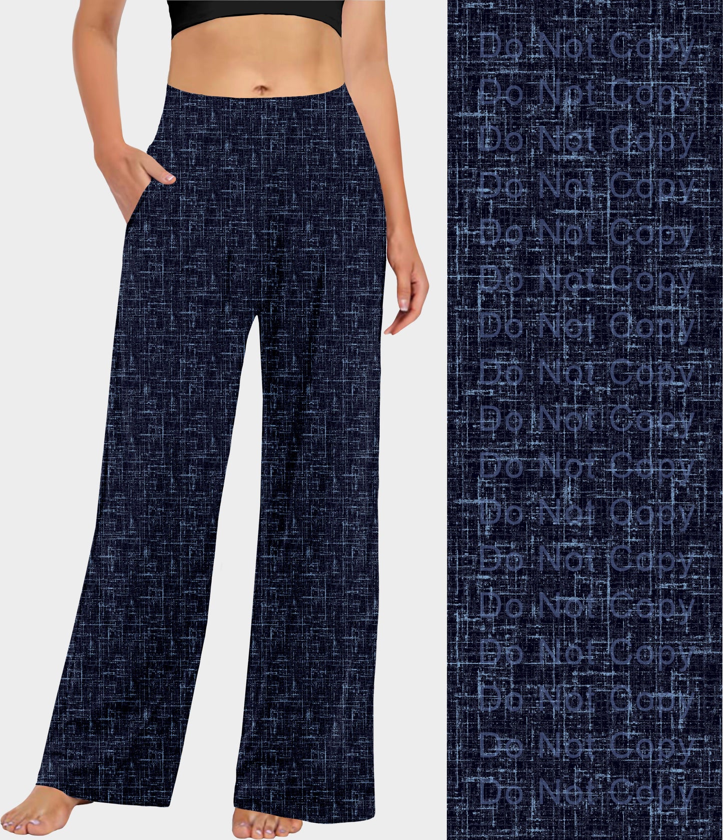 RTS - Navy Linen Denim Lounge Pants