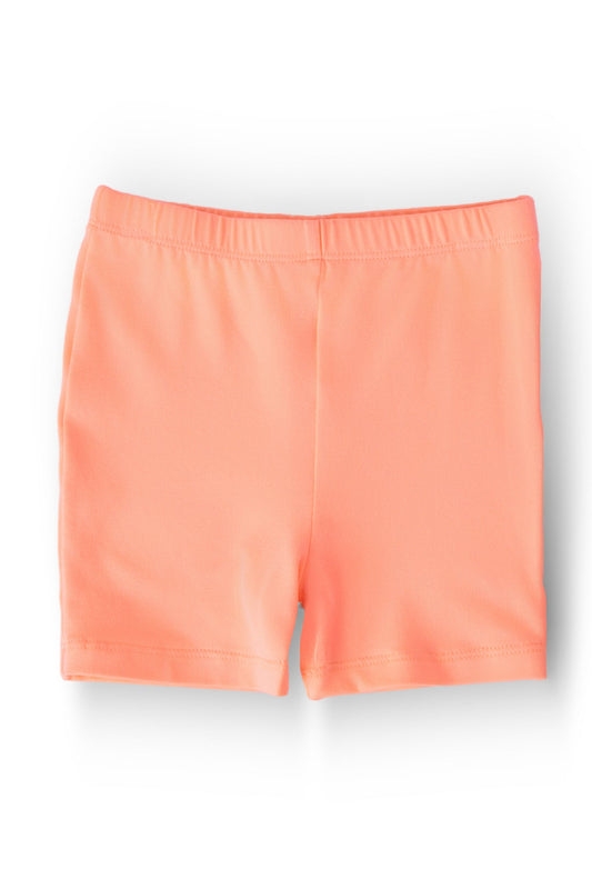 Neon Coral Twirl Shorts