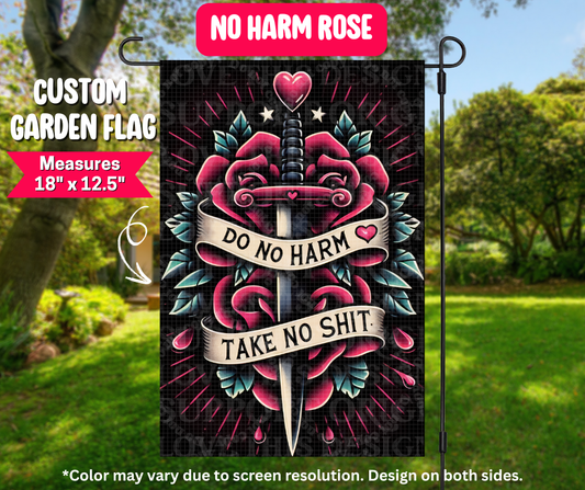 No Harm Rose Garden Flag