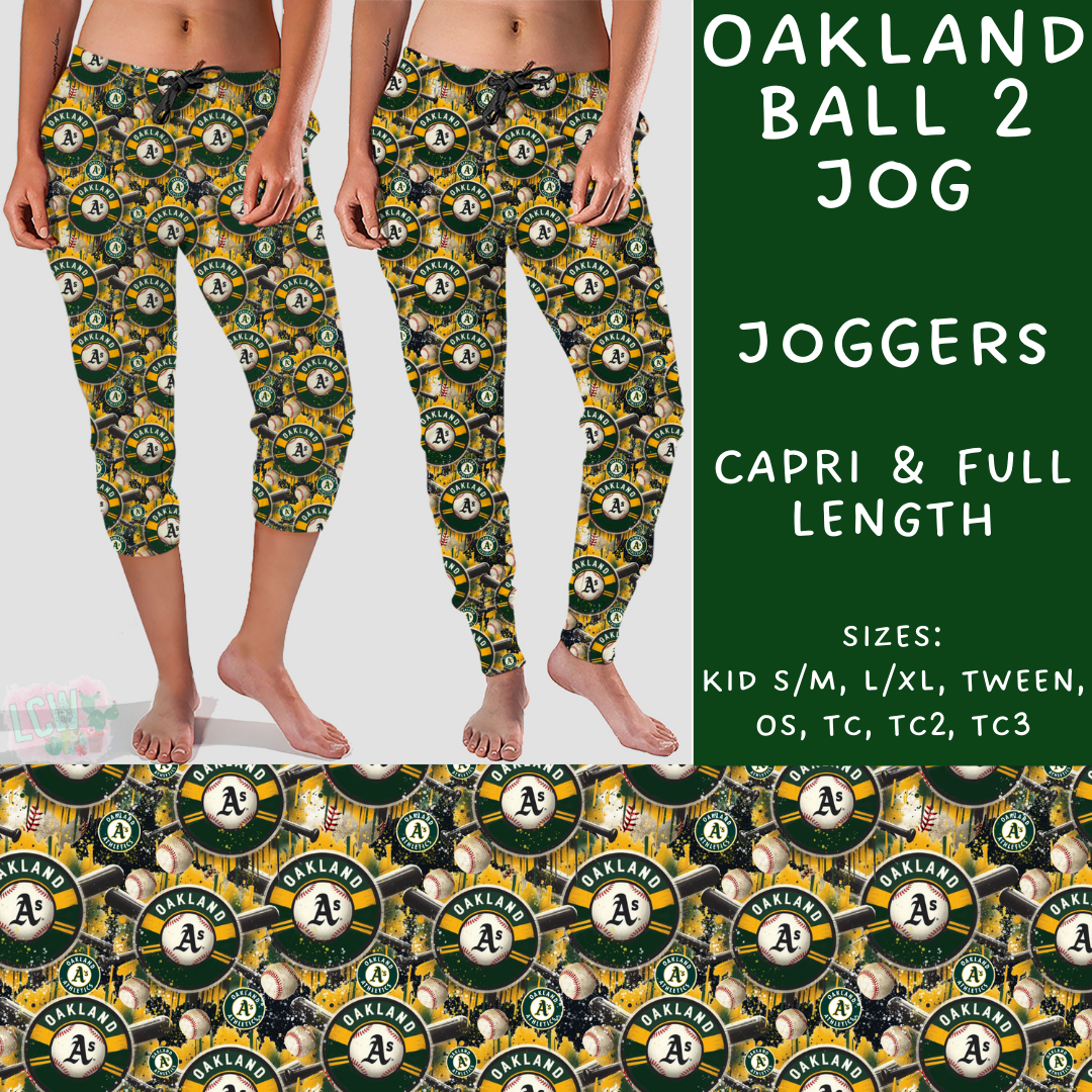 Batch #498 - Strike Out 3 - Closes 3/2 - ETA early May - Oakland Ball 2 Full and Capri Length Joggers - Alonna's Legging Land