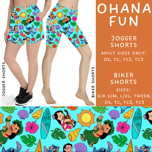 Batch #333 - Magical Summer - Closes 5/7 - ETA late June - Ohana Fun Biker & Jogger Shorts
