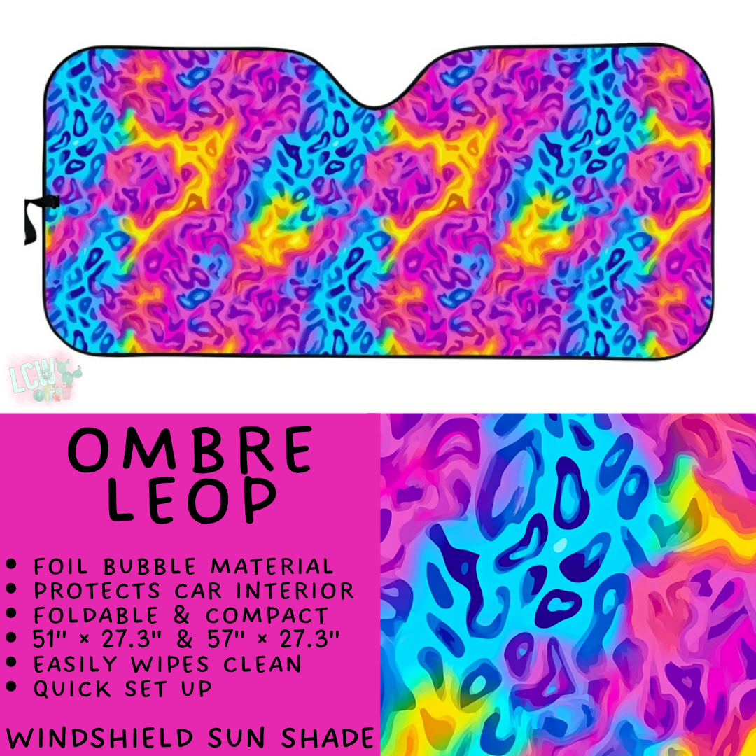 Batch #554 - Car Accessories 3 - Closes 7/10 - ETA early/mid Sept - Ombre Leop Windshield Sun Shade