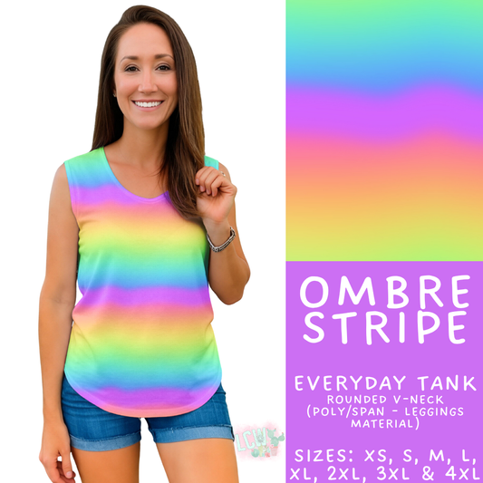 Batch #547 - Set in Style Collection - Closes 6/24 - ETA late August - Ombre Stripe Everyday Tank