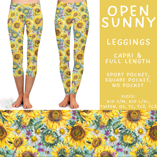 Batch #562 - Fun Run 25 - Closes 7/29 - ETA late Sept - Open Sunny Full and Capri Length Leggings