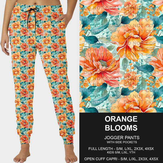 B228- Preorder Orange Blooms Joggers (Closes 5/11. ETA: late July)