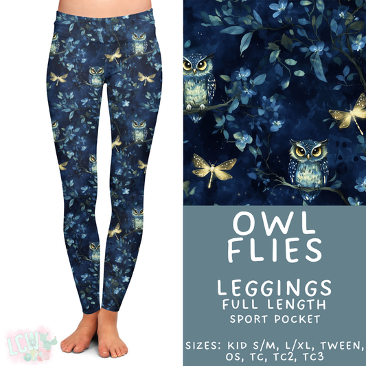 Batch #445 - Fun Run 16 - Closed 11/10 - ETA late Dec - Owl Flies Full Length Leggings