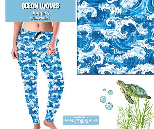 Preorder! Closes 5/7. ETA August. Ocean Waves Joggers