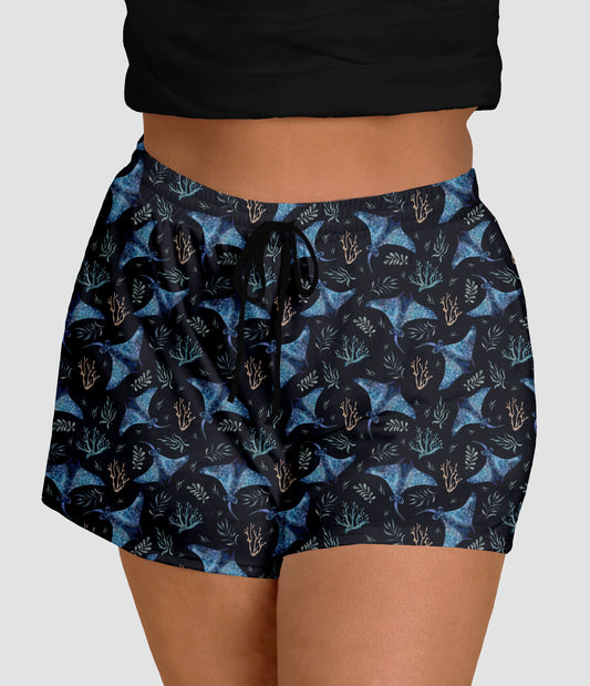 RTS - Ocean Night Stingrays Jogger Shorts with Pockets