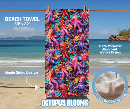 Preorder! Closes 5/15. ETA August. Octopus Blooms Towel