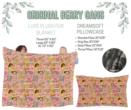 Preorder! Closes 10/9. ETA Dec. Original Berry Gang Luxe Plush Fur Blanket and/or DreamSoft Pillowcase